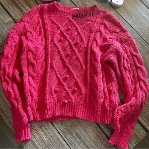 MOTHER misfit sweater cable knit xs